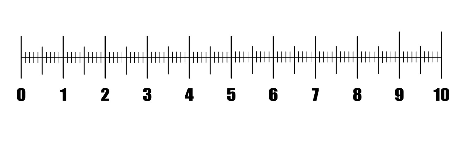 Measuring scale markup for rulers icon isolated vector image