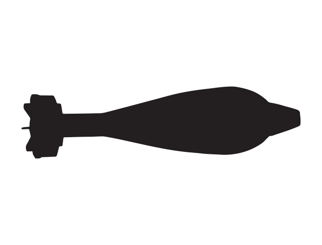 Big bombs silhouette art Royalty Free Vector Image