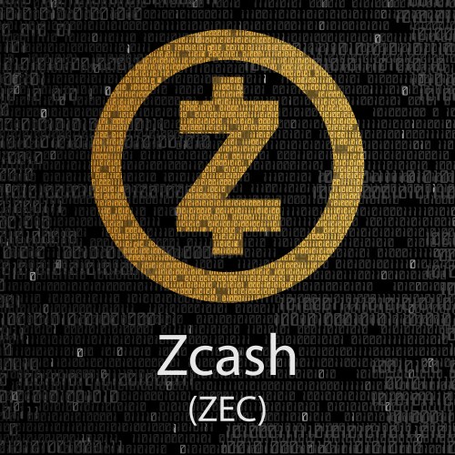 Zcash cryptocurrency background vector image