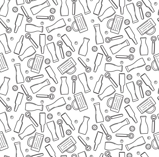 Retro seamless pattern with simple line geometric Vector Image