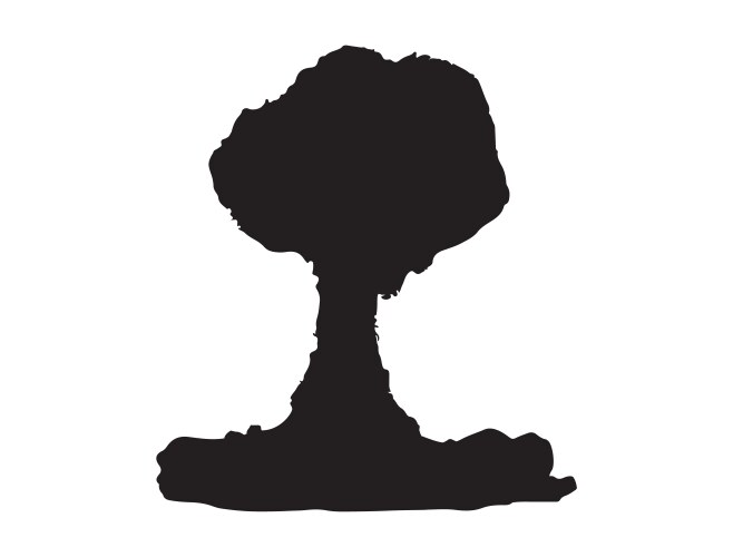 Big bomb silhouette art Royalty Free Vector Image