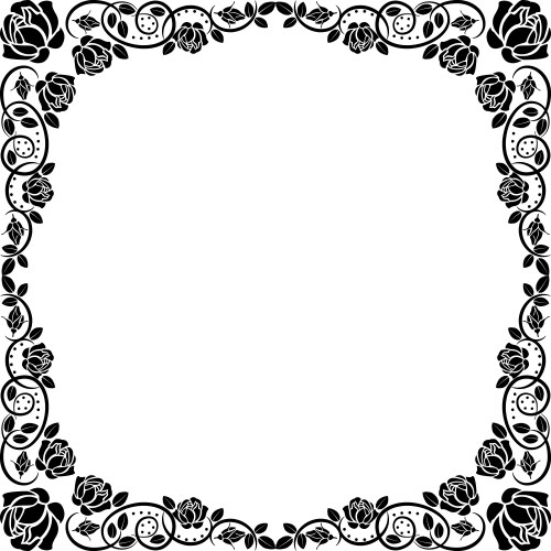 rose frame vector image vector image