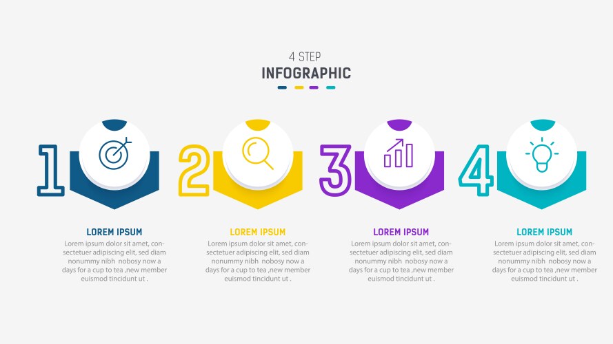 Three step infographic label design template Vector Image