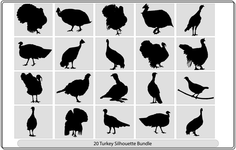 Turkey silhouette silhouettes Vector Image