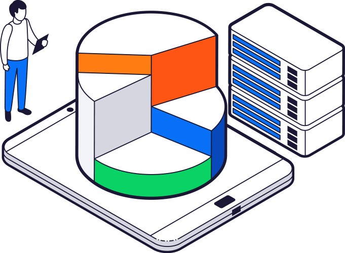 Data analysis concept vector image