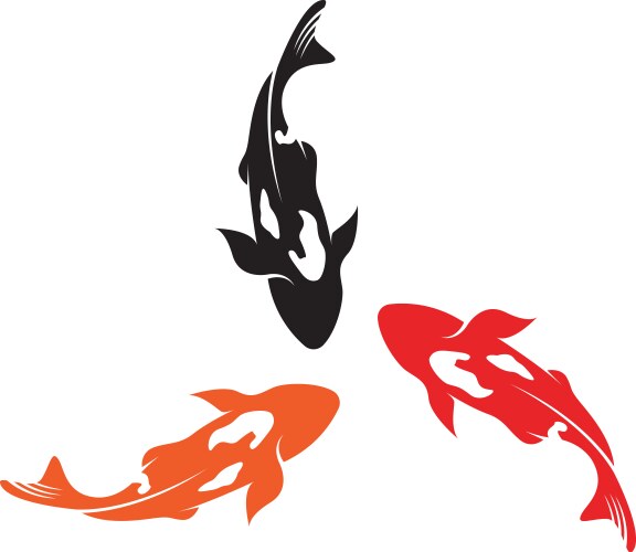 Fish koi logo and symbol animal Vector Image