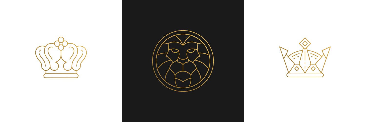 King crown logo template design element Royalty Free Vector