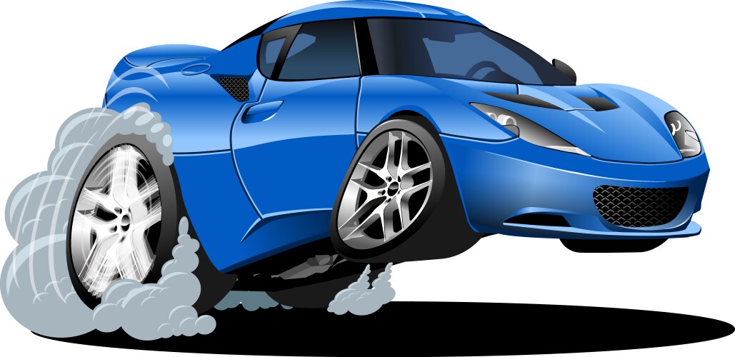 cartoon sportcar vector