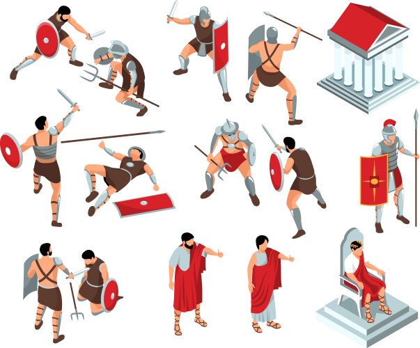Roman gladiators Royalty Free Vector Image - VectorStock