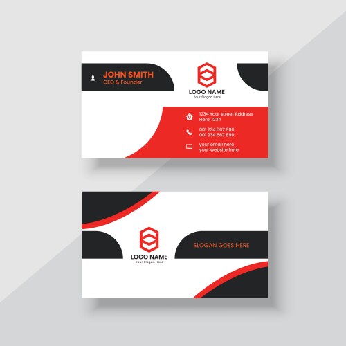 Unique professional business card template Vector Image