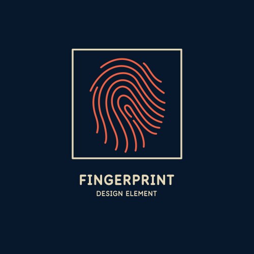 fingerprint of a person biometric vector image