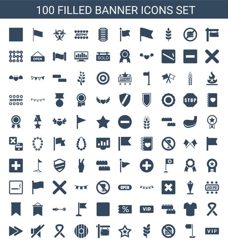 22 banner icons (36828925) – Free Vector | VectorStock