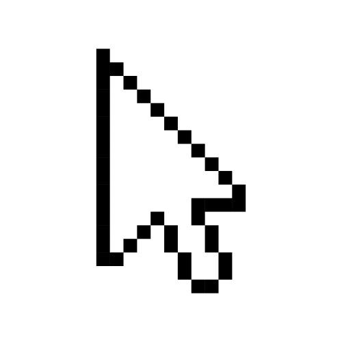Black triangle icon modern simple mouse cursor Vector Image