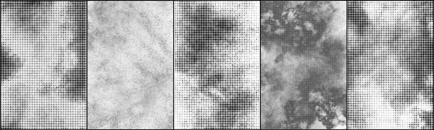 set of black halftone dotted backdrop vector