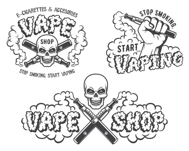 Vape logo Vector Images & Graphics for Commercial Use