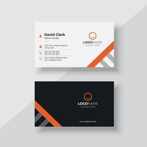 Corporate creative business card template Vector Image