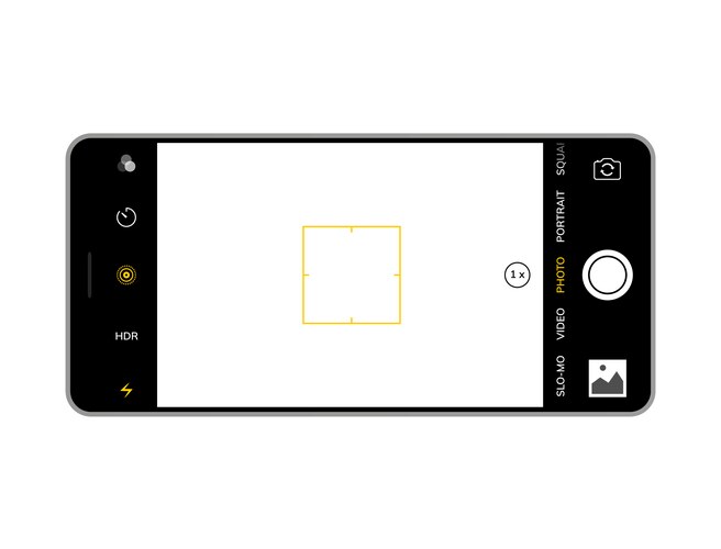Smartphone Camera Interface – Royalty-Free Vector | VectorStock