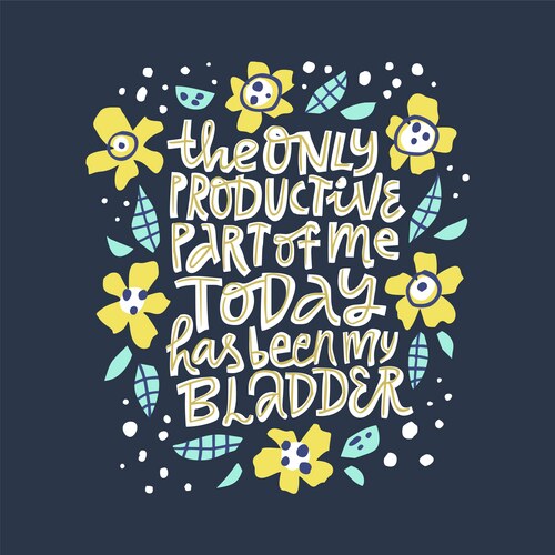 Bladder Bloom Maternity Quote Vector Image