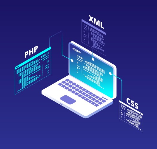 Coding Development Website App vektorbild