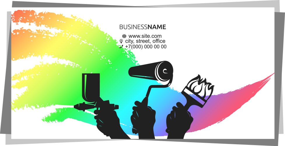 Painters Business Cards Vector Images (over 600)