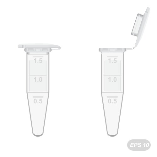 Empty Plastic Tubes - Laboratory Vector Image