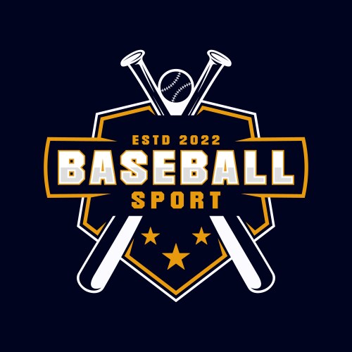 Baseball logo vector image