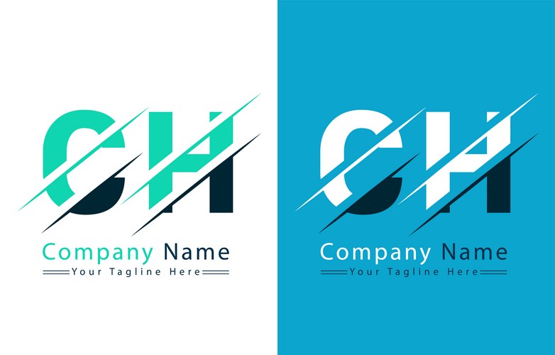 CH Letter Logo Template Vector Image