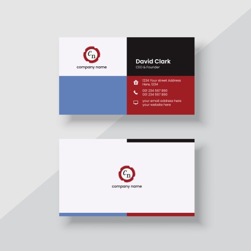 Corporate modern business card template Vector Image