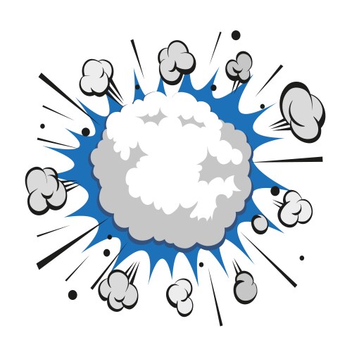 Boom comic book explosion element Royalty Free Vector Image
