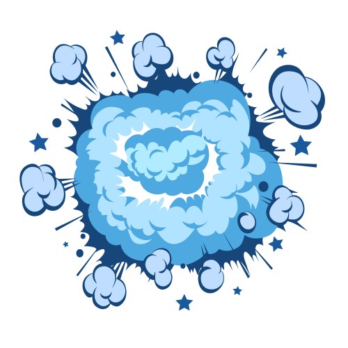 Comic book explosion element Royalty Free Vector Image