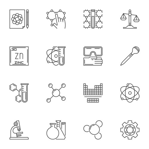 Simple chemical molecule chemistry concept Vector Image