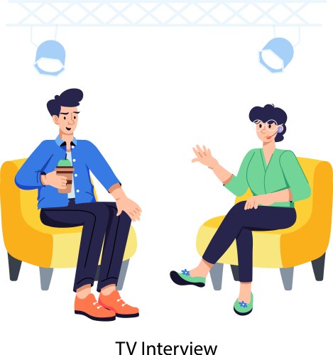 Group interview Royalty Free Vector Image - VectorStock