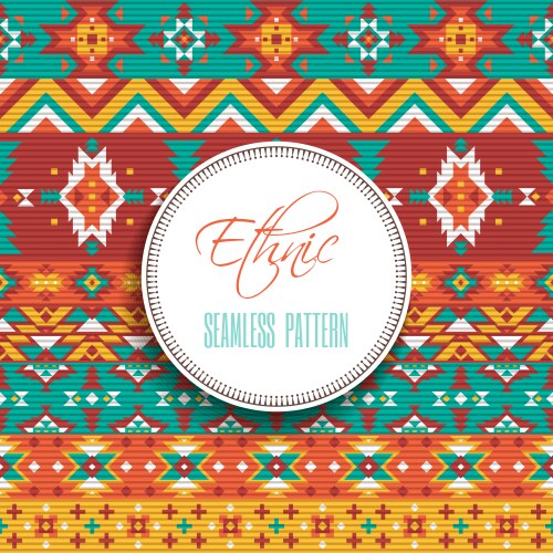 Aztec colorful geometric seamless pattern Vector Image