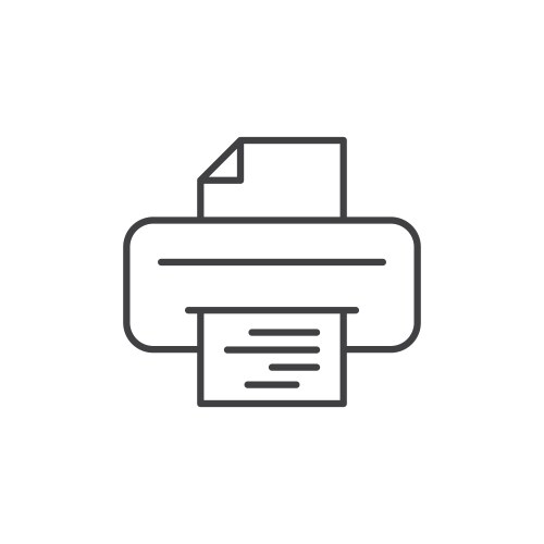 Printer icon in flat style office machine Vector Image