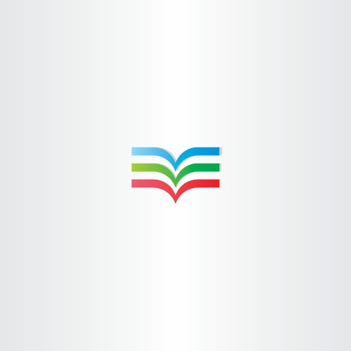 colorful book logo icon element vector image