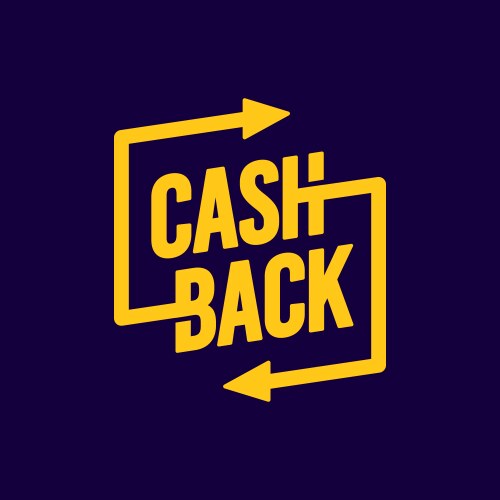 dynamic cash back sign with arrows vector image