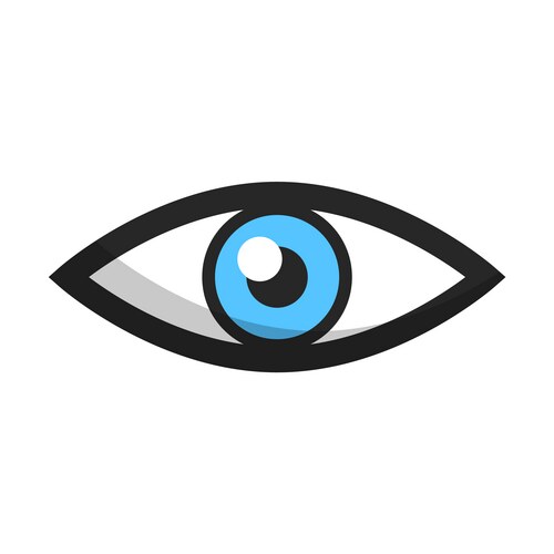 Blue Eye Icon - Look & Vision – Royalty-Free Vector | VectorStock