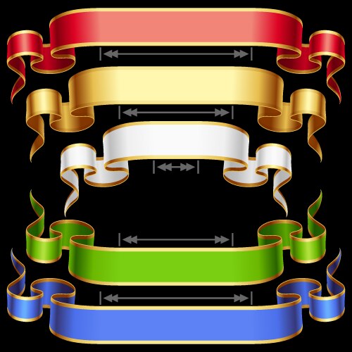 Winding ribbon heraldic symbol for decoration Vector Image