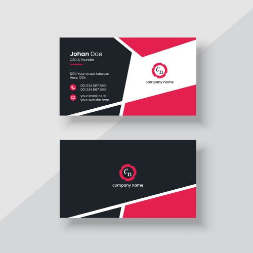 Corporate modern business card template Vector Image
