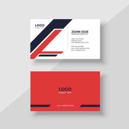 Corporate modern business card template Vector Image