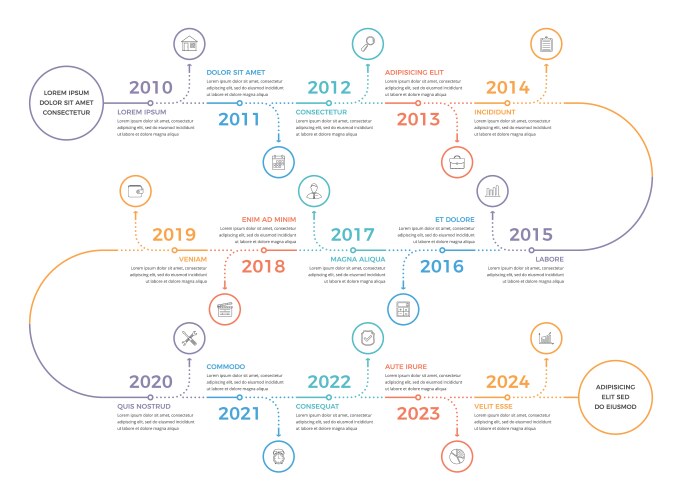 Neumorphism infographic timeline template Vector Image