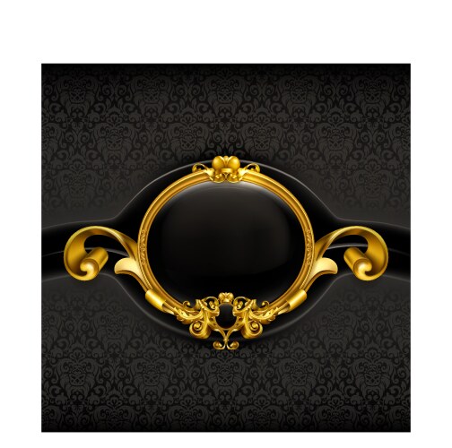 Vintage frame on black Royalty Free Vector Image