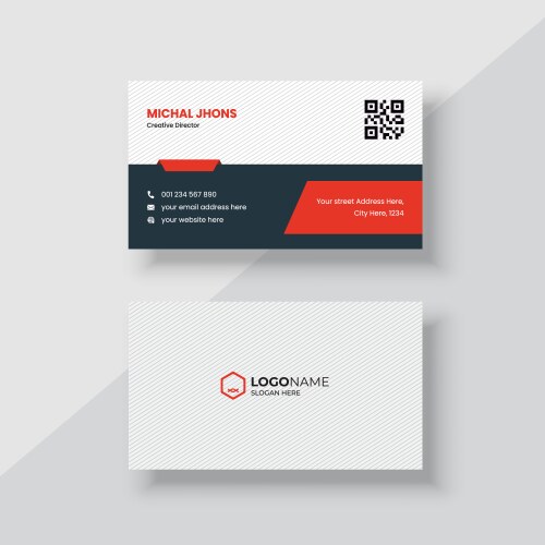 Corporate modern business card template Vector Image