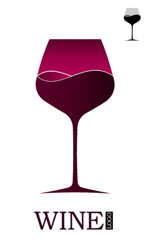 Elegant Wine Splash Logo Vector Image