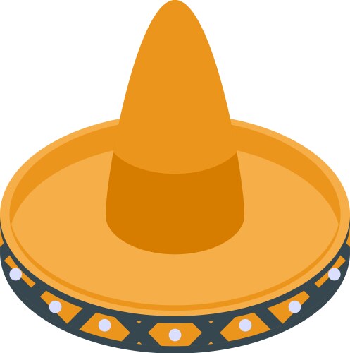 Sombrero icon isometric style Vector Image