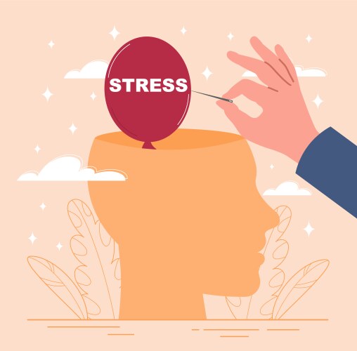 Stress management concept vector image