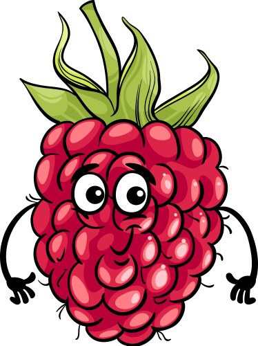 Grapes Raspberry Cartoon Funny blue grapes fruit cartoon Royalty Free Vector Image