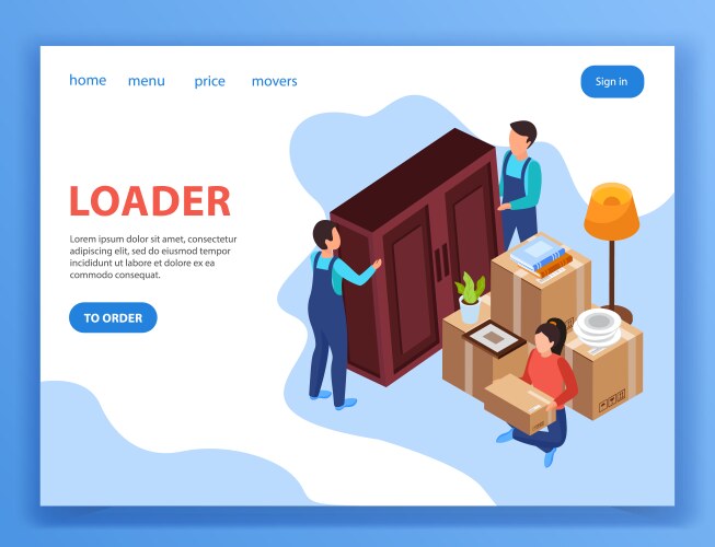 Forced relocation - colorful flat design style Vector Image