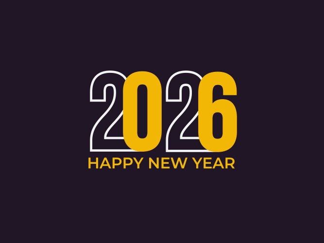 Happy new year 2026 design2026 logo text design Vector Image