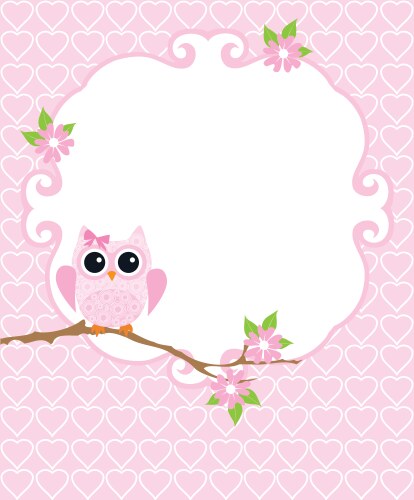 Baby girl greeting card Royalty Free Vector Image